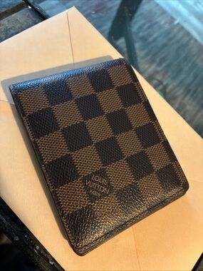 LOUIS VUITTON LV Multiple Wallet Short Wallet N60895 Damier Ebene Brown Used